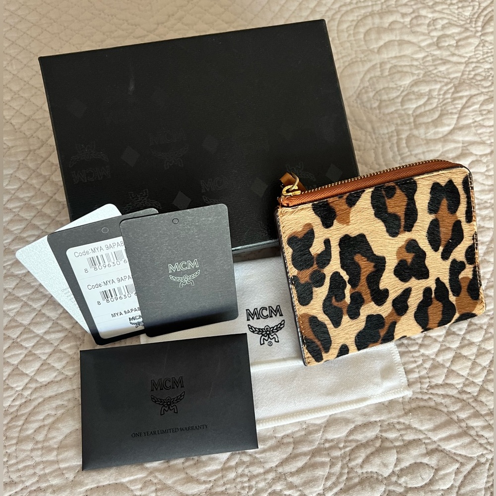 MCM Calf-hair Zipped Wallet